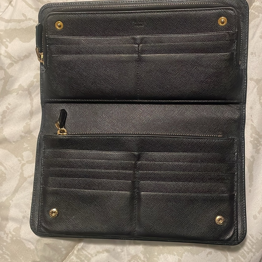 Prada Saffiano Leather Continental Wallet - Picture 7 of 16